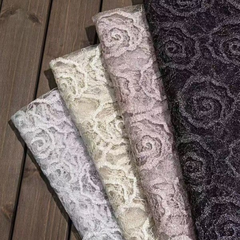 Sewing Fabric - Nakışlı Tül Dantel Şerit Kumaş Yuvarlak