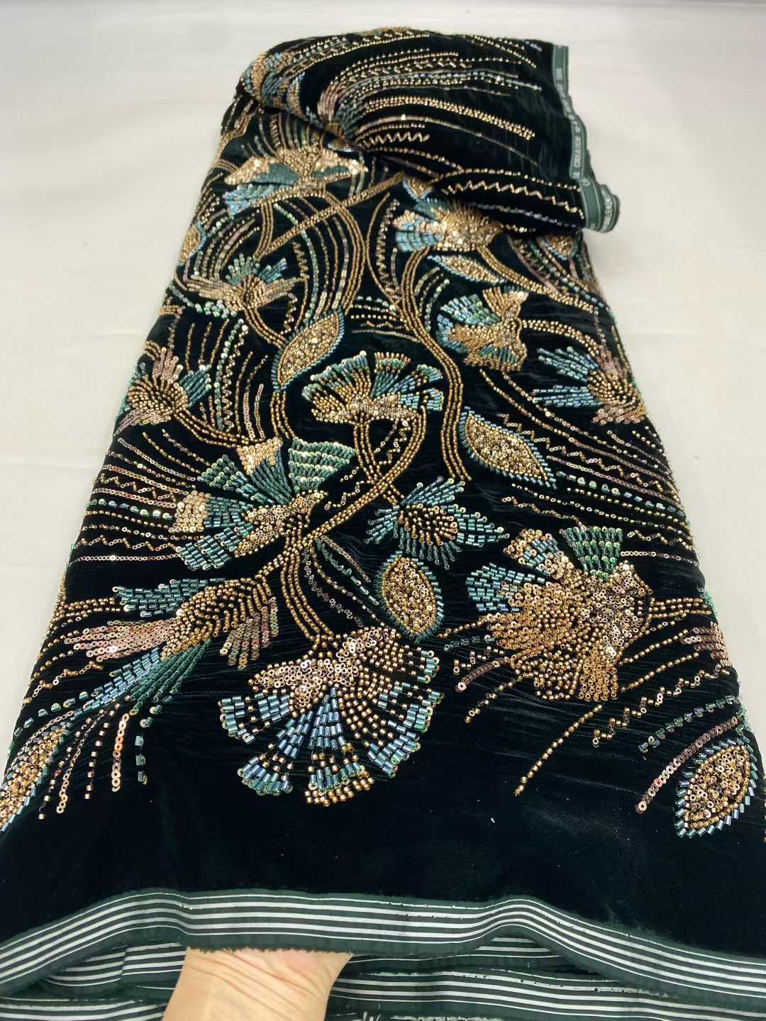 Sewing Velvet Fabric - 2026 Yeni Gelen Afrika Kadife Dantel