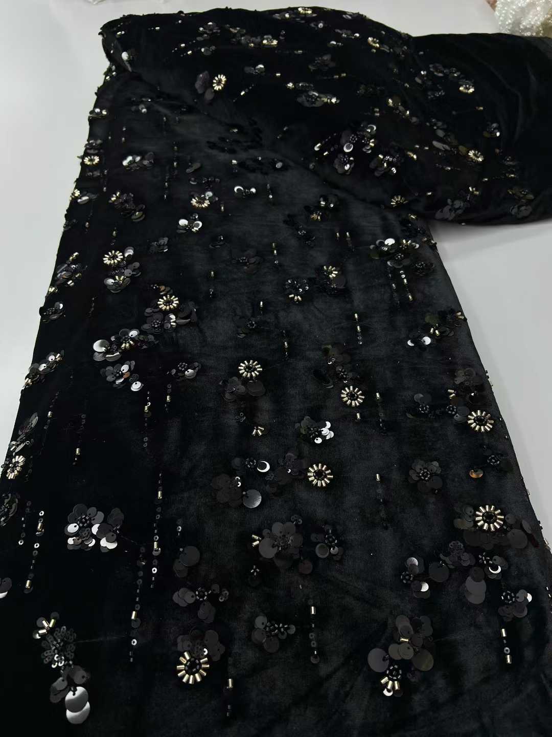 Afrika Pullu Kadife Dantel Kum - Sewing Velvet Fabric incelemesi ve fiyatı