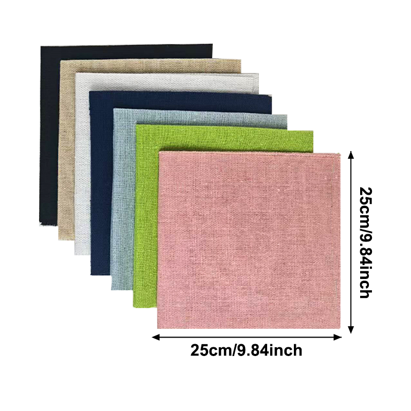 7 Parçalı 25*25cm Keten Kumaş  - Sewing Textile Art incelemesi ve fiyatı